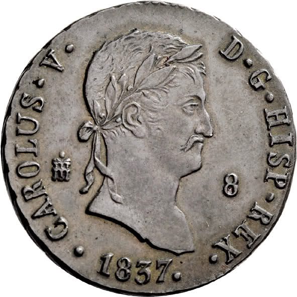 8 maravedíes de Carlos V acuñados en Segovia