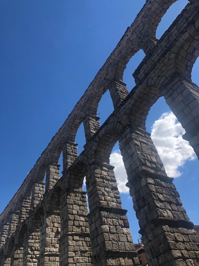 Detalle de los sillares del Acueducto de Segovia
